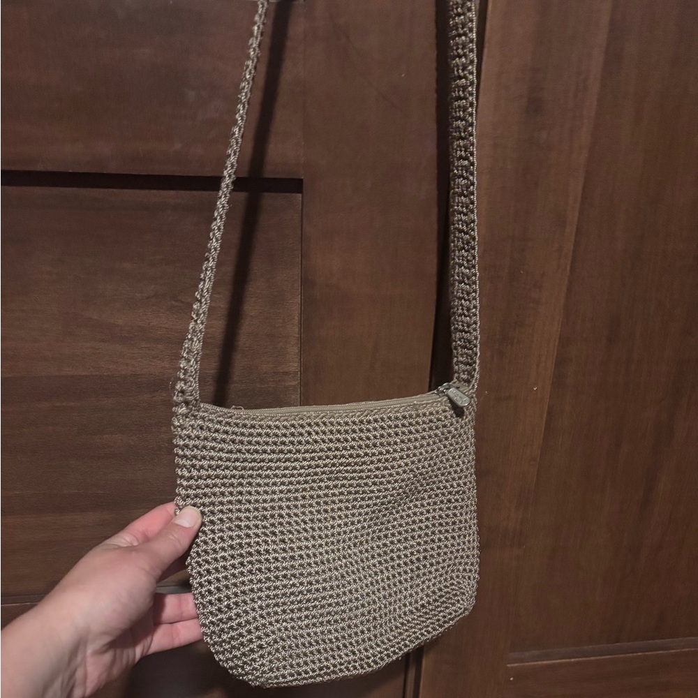 The Sak Tan Crochet Crossbody Bag